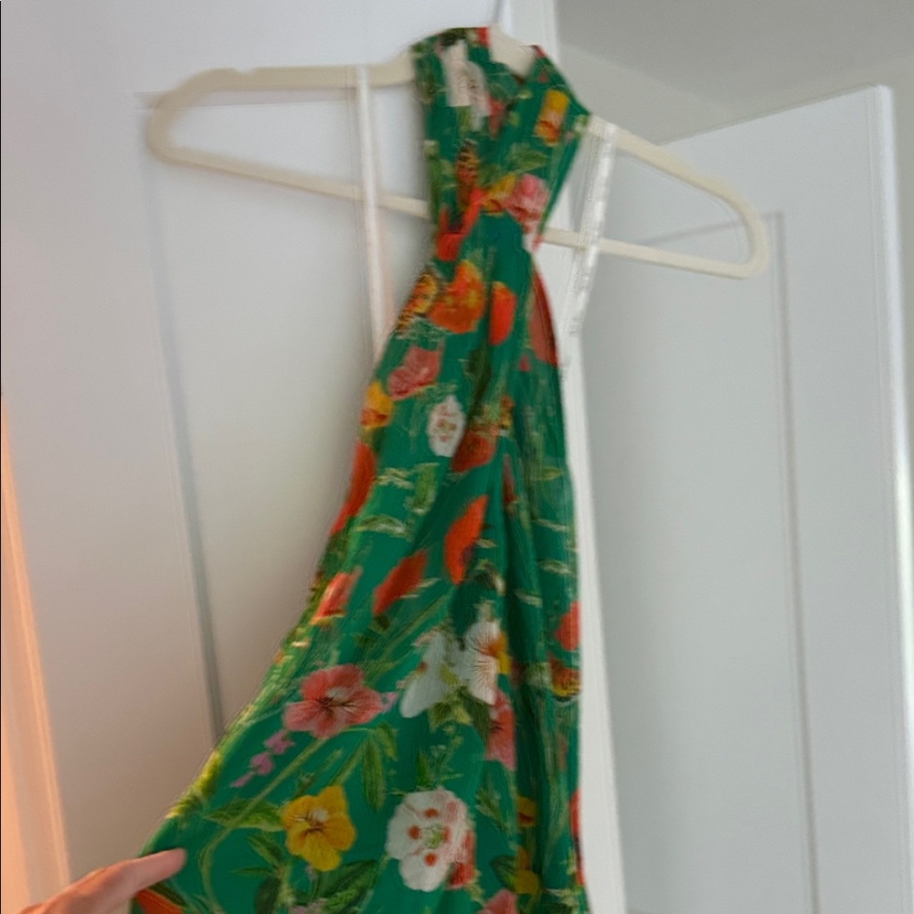 Cara Cara Green Floral Halter Jumpsuit - Picture 7 of 8